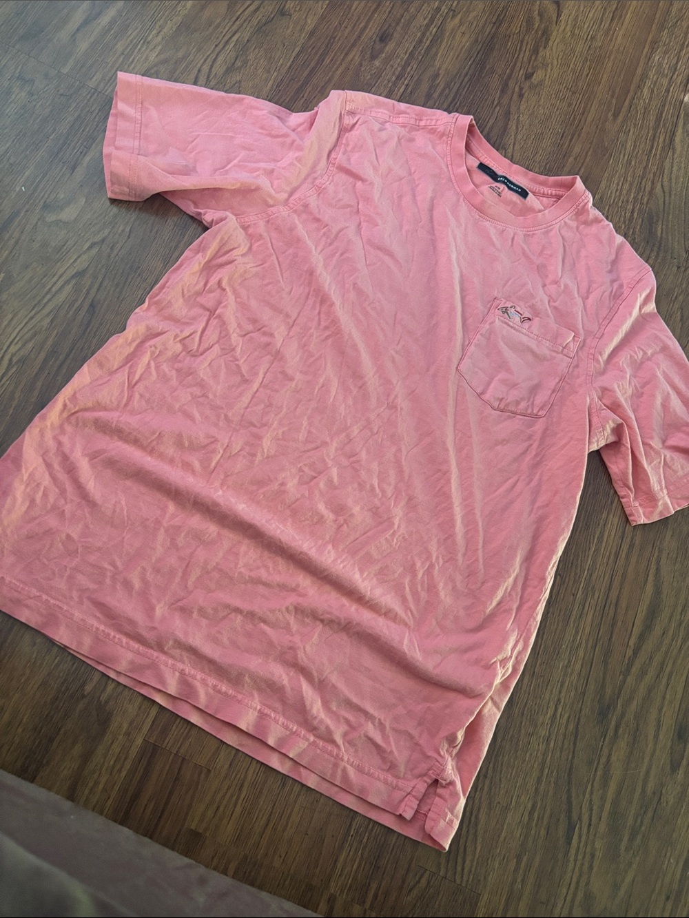 Greg Norman Men’s Short-Sleeve Pocket Tee in Coral